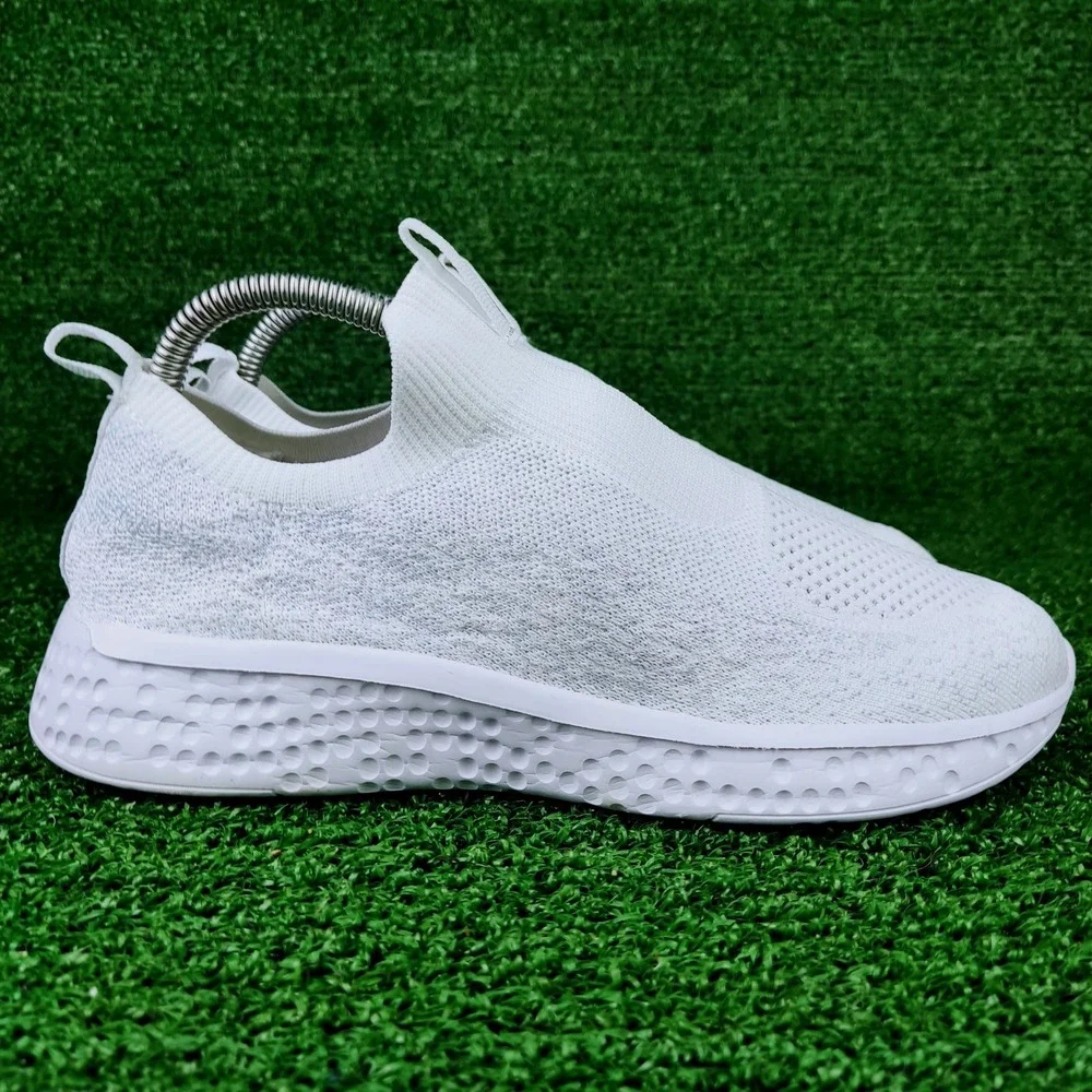 Avia Sneakers Women 7W White Slip On Knit Memory Foam Athletic Shoes WWAI40AC002